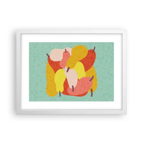 Plakat i hvid ramme - Smag på sommersolen - 40x30 cm