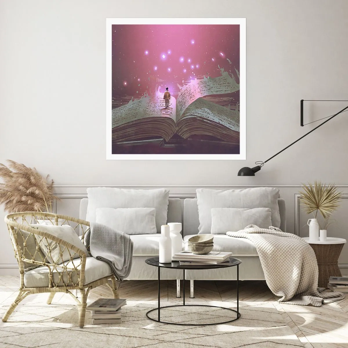 Plakat - En invitation til en anden verden - læs den! - 40x40 cm