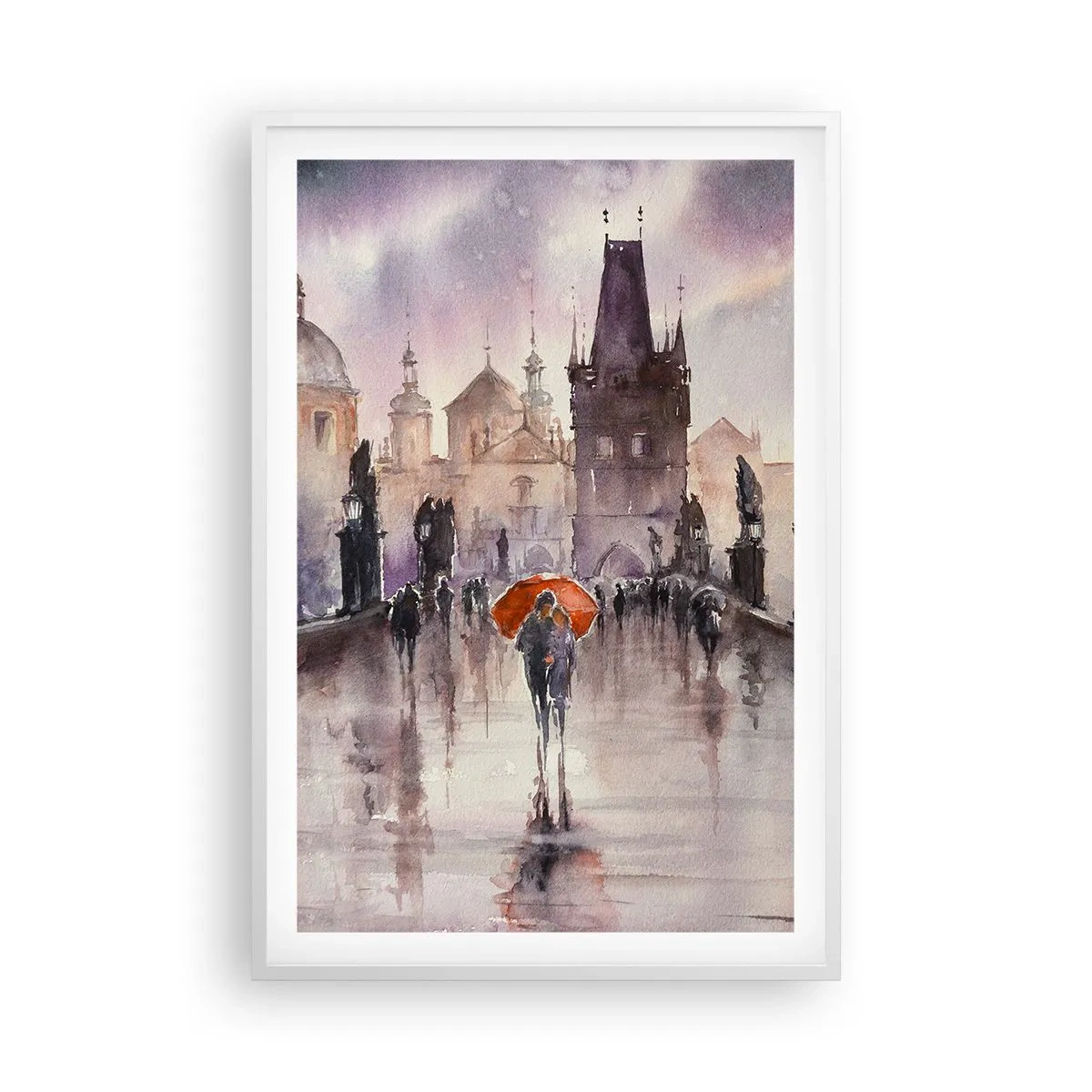 Plakat i hvid ramme - Folk forandrer sig ikke - 61x91 cm