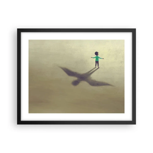 Plakat i sort ramme - Fremtidens helt - 50x40 cm