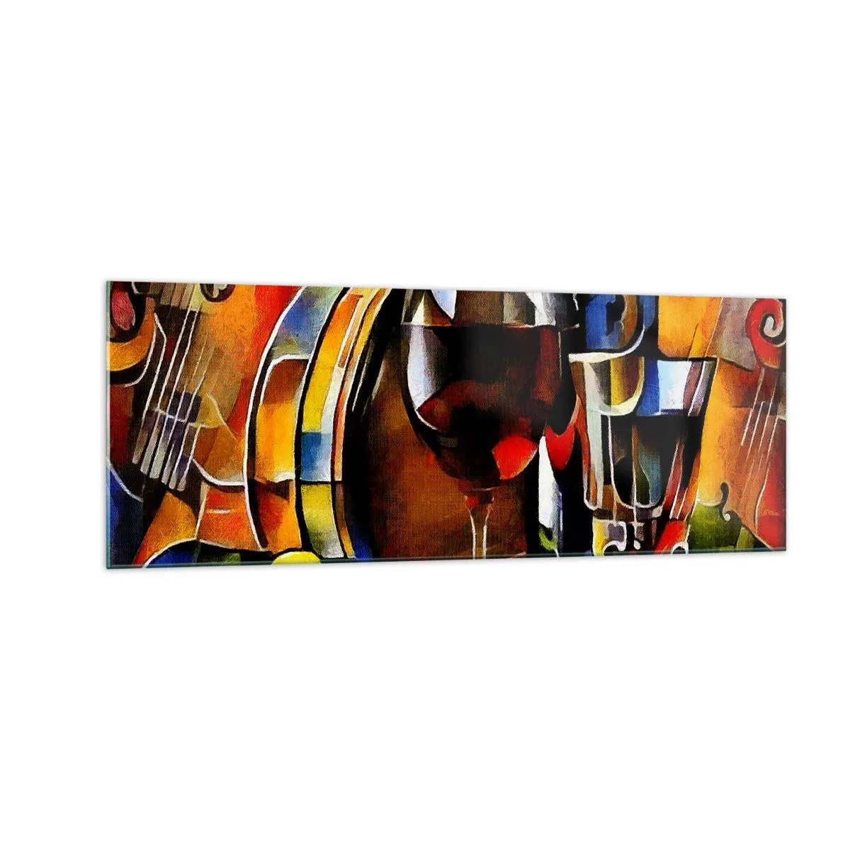 Billede på glas - Og verden bliver mere farverig - 140x50 cm