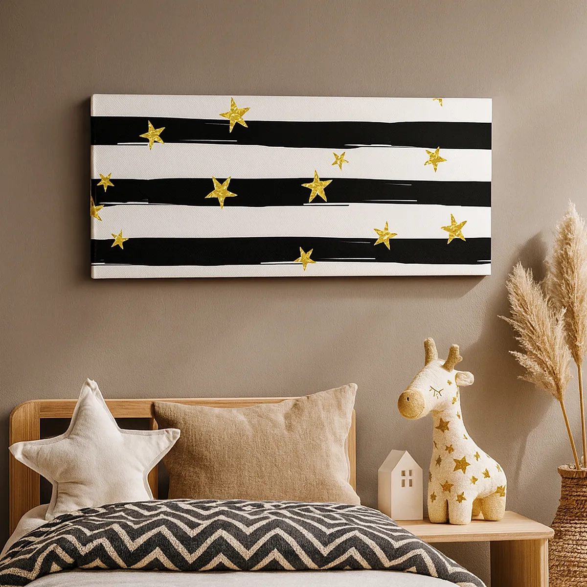 Lærredstryk - Billede på lærred - Vi blev alle født under en heldig stjerne - 30x30 cm