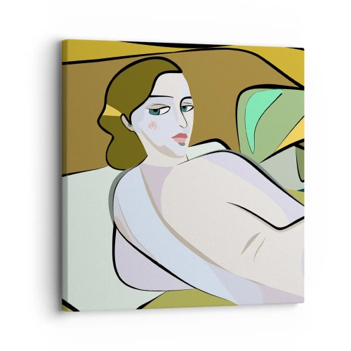 Lærredstryk - Billede på lærred - Intimt portræt - 30x30 cm