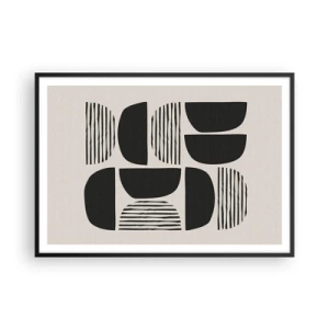 Plakat i sort ramme - Halvhjertede arrangementer - 100x70 cm