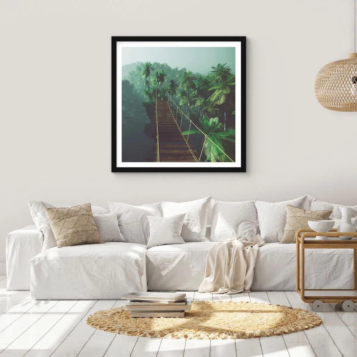 Plakat i sort ramme - Over det kogende grønne - 30x30 cm
