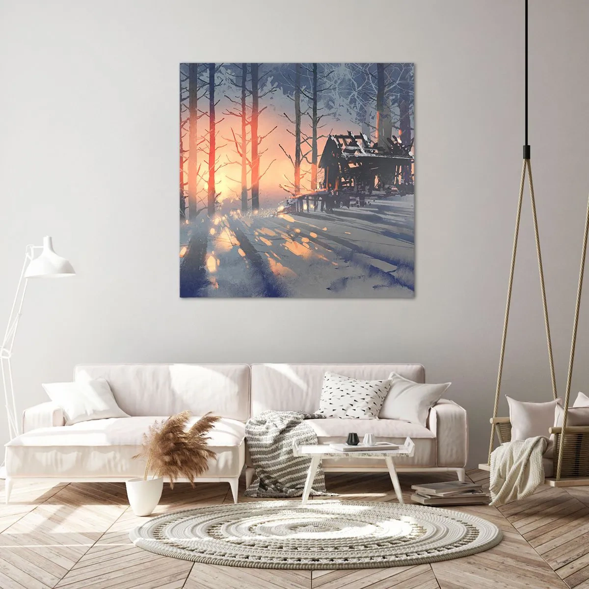 Lærredstryk - Billede på lærred - Kun solen kigger her - 50x50 cm