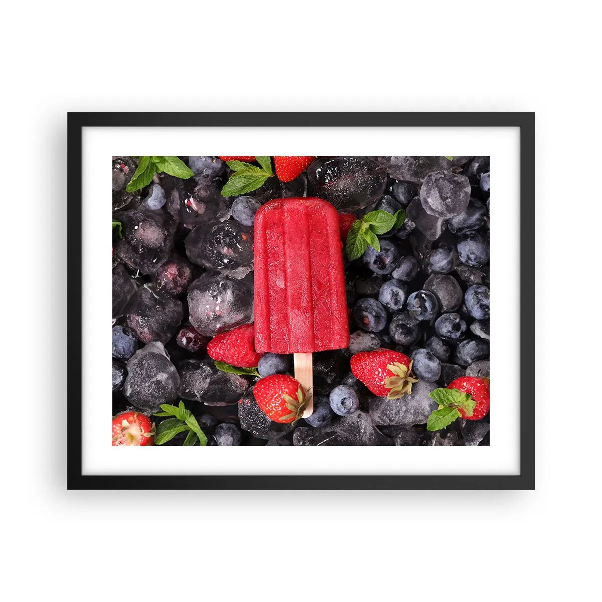 Plakat i sort ramme - En smag af varm sommer - 50x40 cm