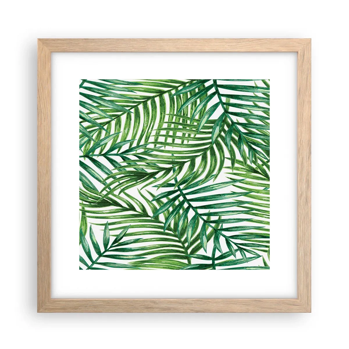 Plakat i ramme af lyst egetræ - Under det grønne baldakin - 30x30 cm