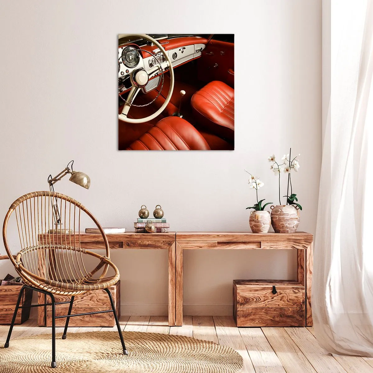 Lærredstryk - Billede på lærred - Luksus i vintage stil - 60x60 cm
