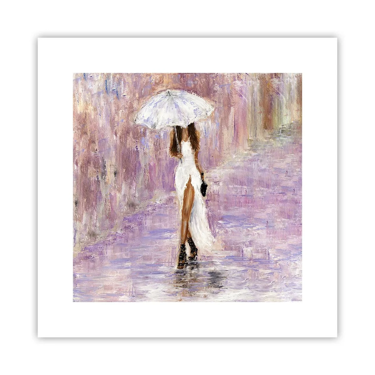 Plakat - I den syrenrøde regn - 30x30 cm