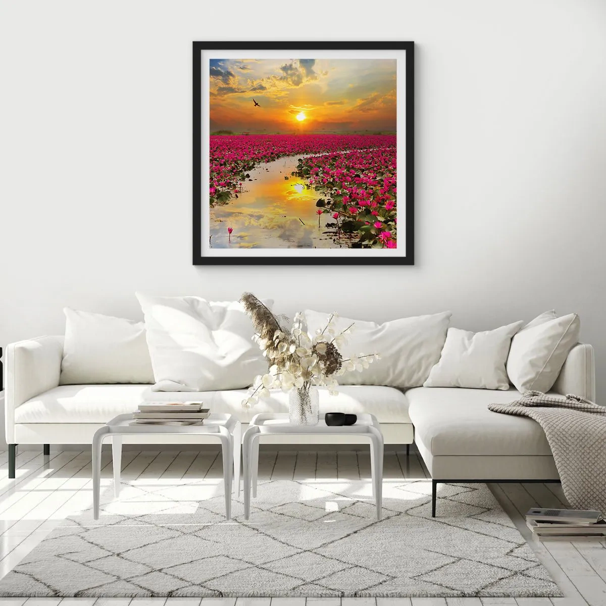 Plakat i sort ramme - Søens hemmelige liv - 30x30 cm