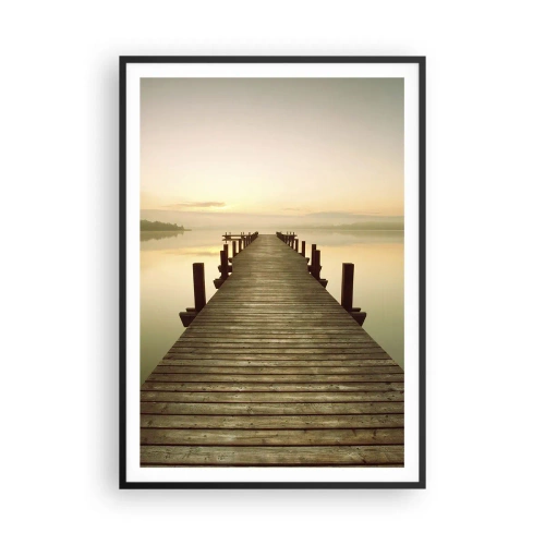 Plakat i sort ramme - Før daggry, daggry, lys - 70x100 cm