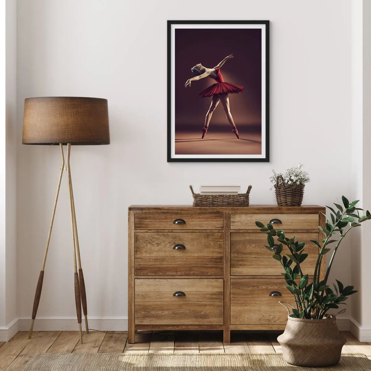 Plakat i sort ramme - Prima ballerina - 30x40 cm