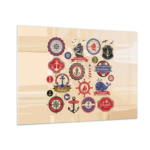 Billede på glas - Sejlsportsbroderskab - 100x70 cm