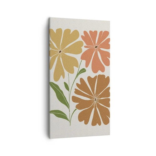 Lærredstryk - Billede på lærred - Natur og geometri - 45x80 cm