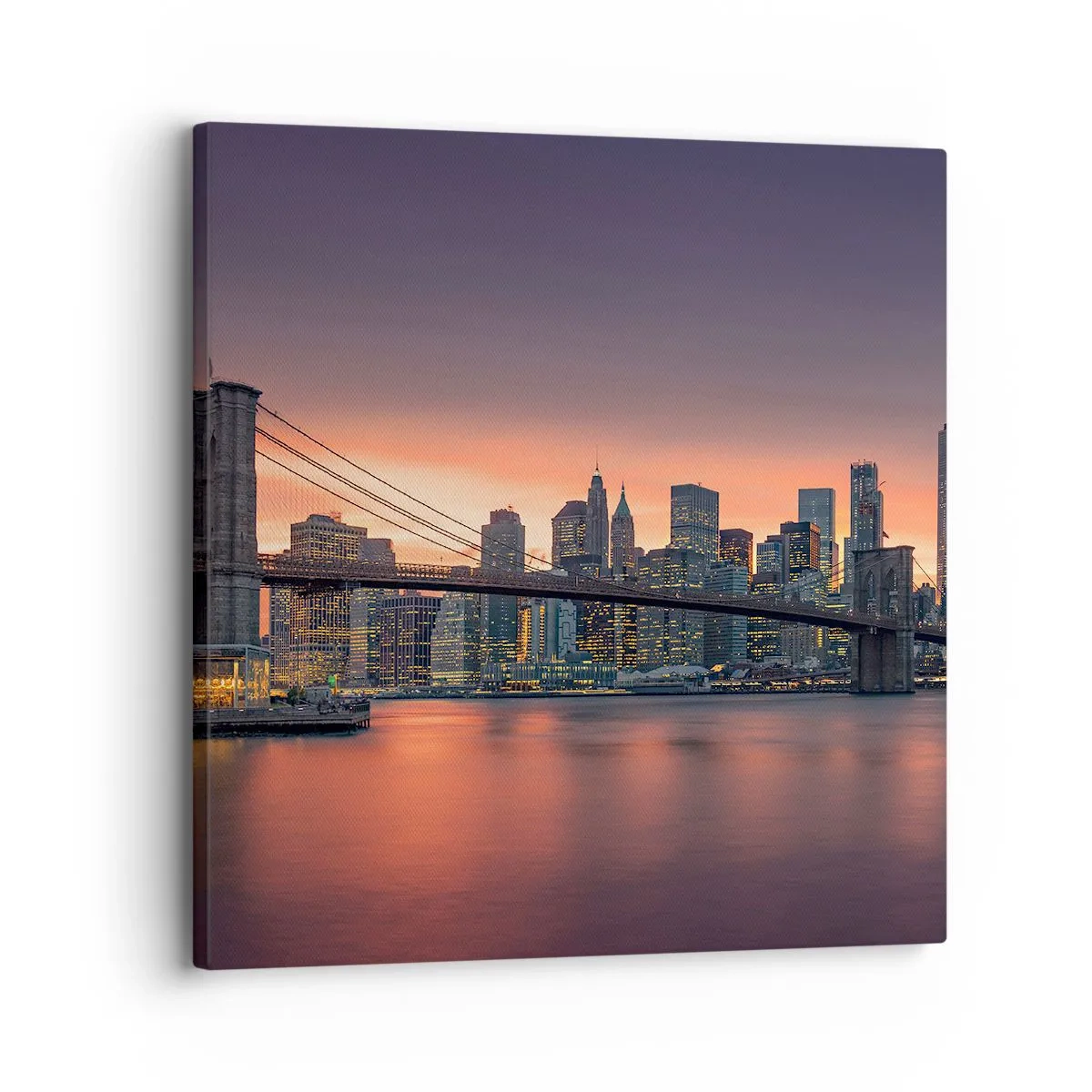 Lærredstryk - Billede på lærred - Sænket i lilla stilhed - 30x30 cm