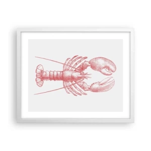 Plakat i hvid ramme - Hummer, der er Homer værdig - 50x40 cm