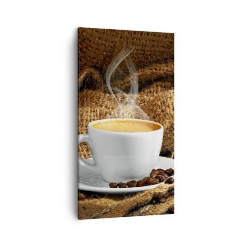 Lærredstryk - Billede på lærred - Duften af mokka og honningvæskens tæthed - 45x80 cm