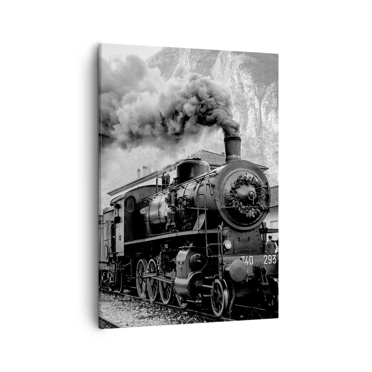 Lærredstryk - Billede på lærred - Står på stationen... - 50x70 cm