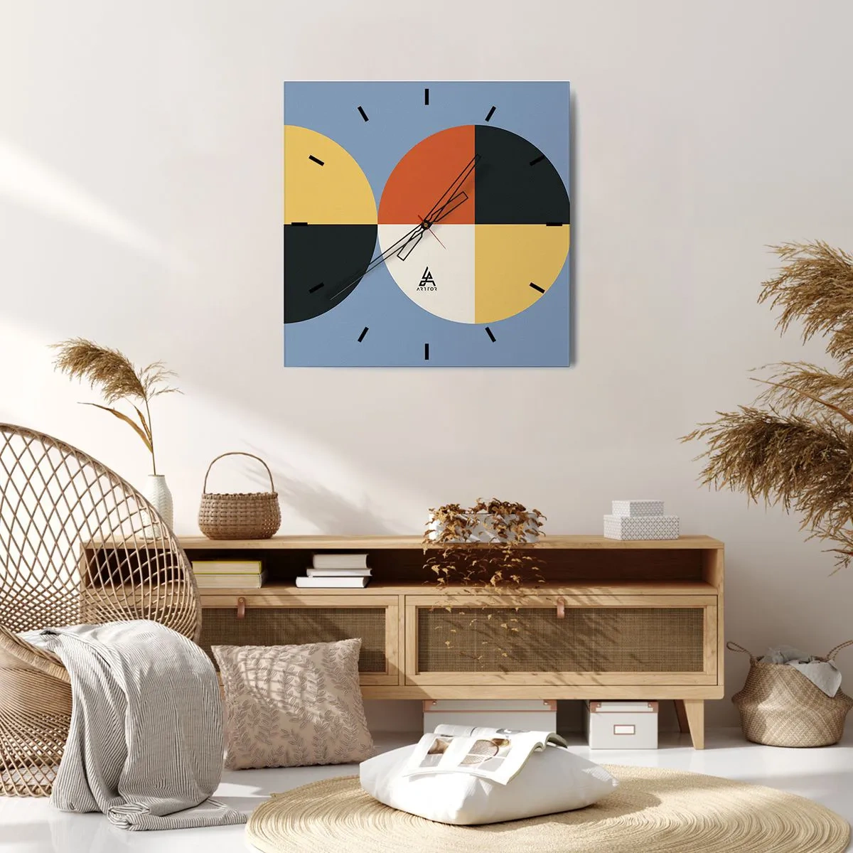 Vægur, Uret - Se og tæl - 40x40 cm