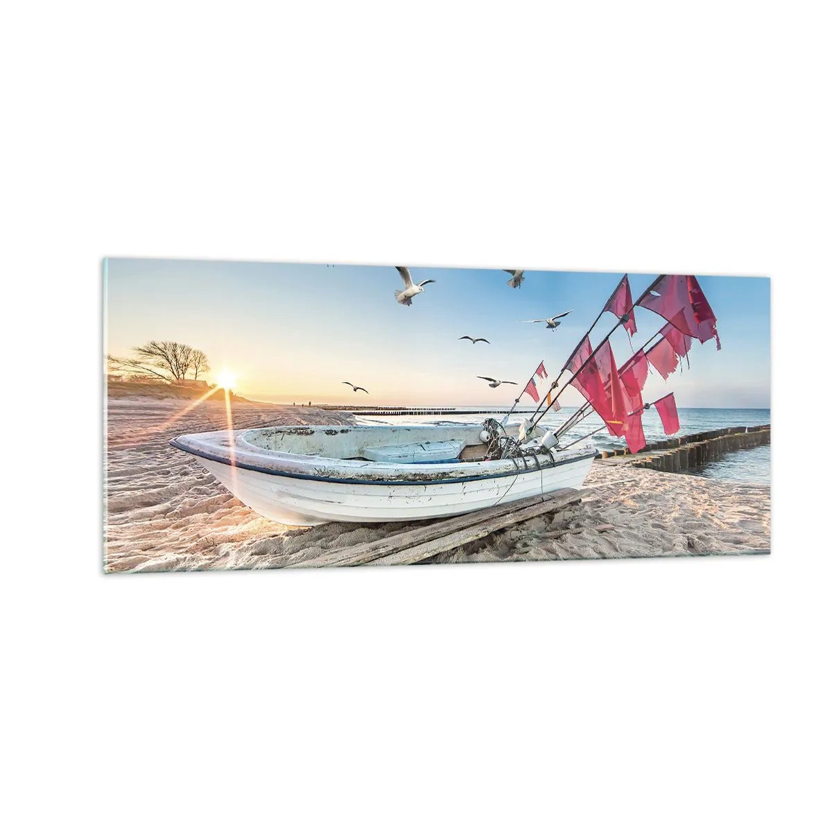 Billede på glas - Et velfortjent hvil - 100x40 cm