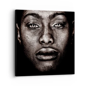 Lærredstryk - Billede på lærred - Én tåre - 30x30 cm