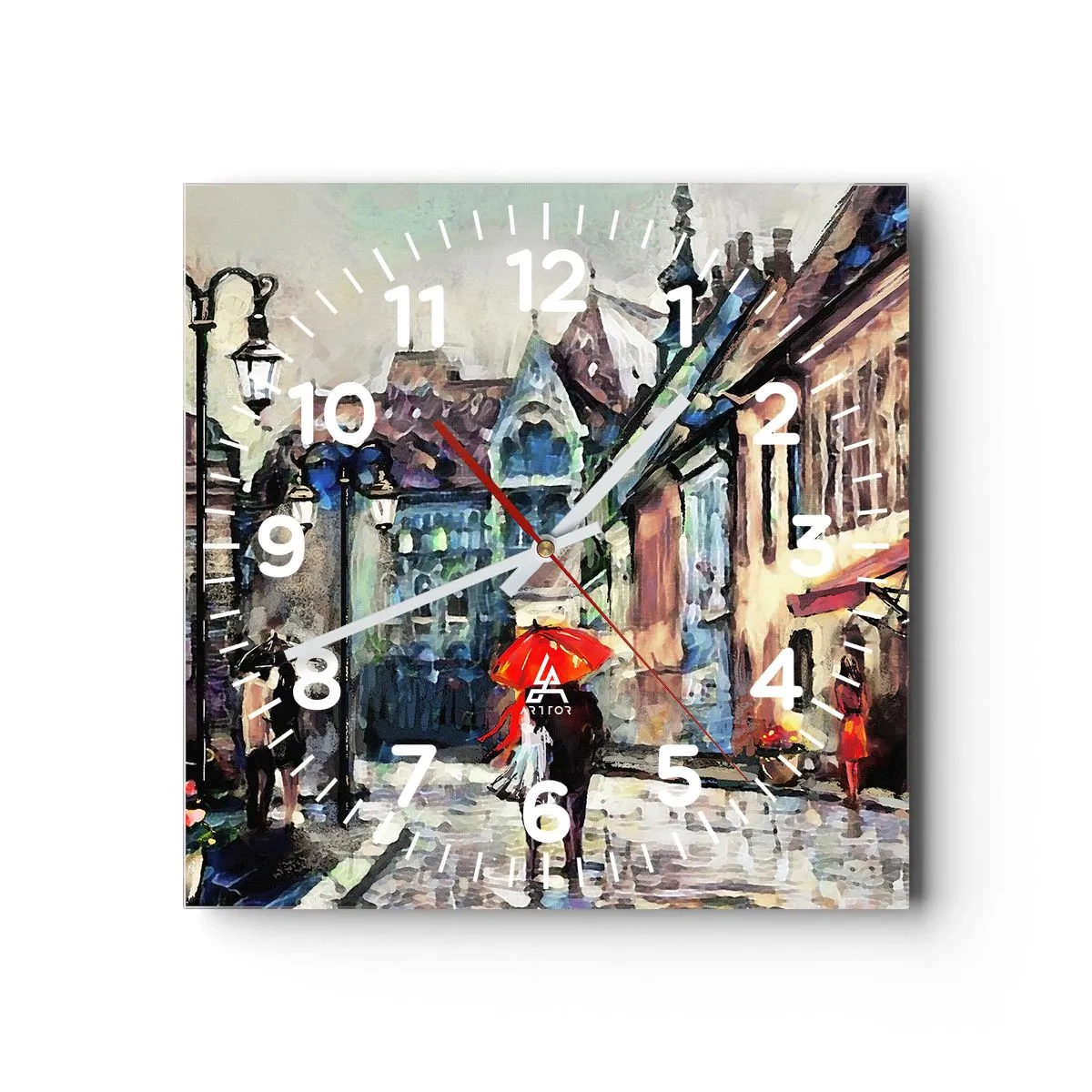 Vægur, Uret - Regn til to - 30x30 cm