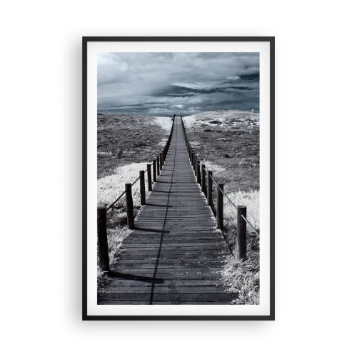 Plakat i sort ramme - Lige ved kysten - 61x91 cm