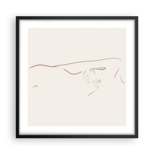 Plakat i sort ramme - Begærets form - 50x50 cm