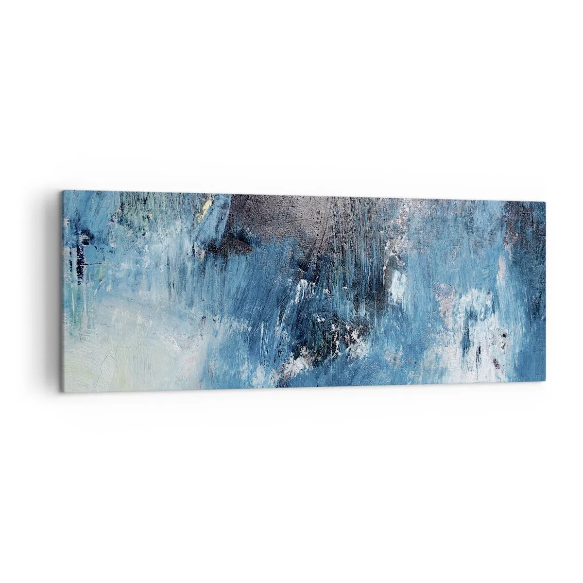 Lærredstryk - Billede på lærred - Blå rapsodi - 140x50 cm