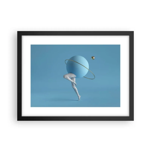 Plakat i sort ramme - Og planeterne går amok - 40x30 cm