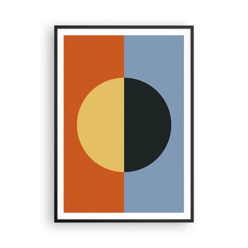 Plakat i sort ramme - En sammensætning af varme og kølighed - 70x100 cm