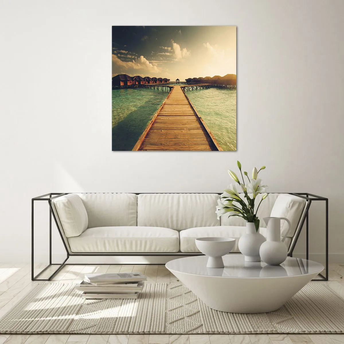 Billede på glas - En varm invitation - 40x40 cm