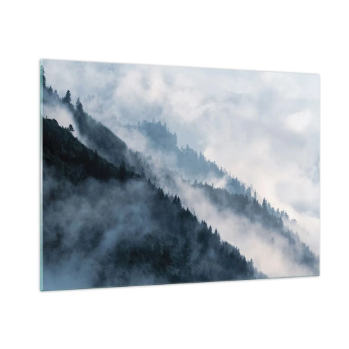 Billede på glas - Bjergenes mystik - 100x70 cm