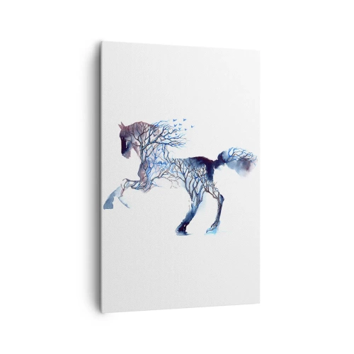 Lærredstryk - Billede på lærred - Og som om skoven havde flyttet sig - 80x120 cm