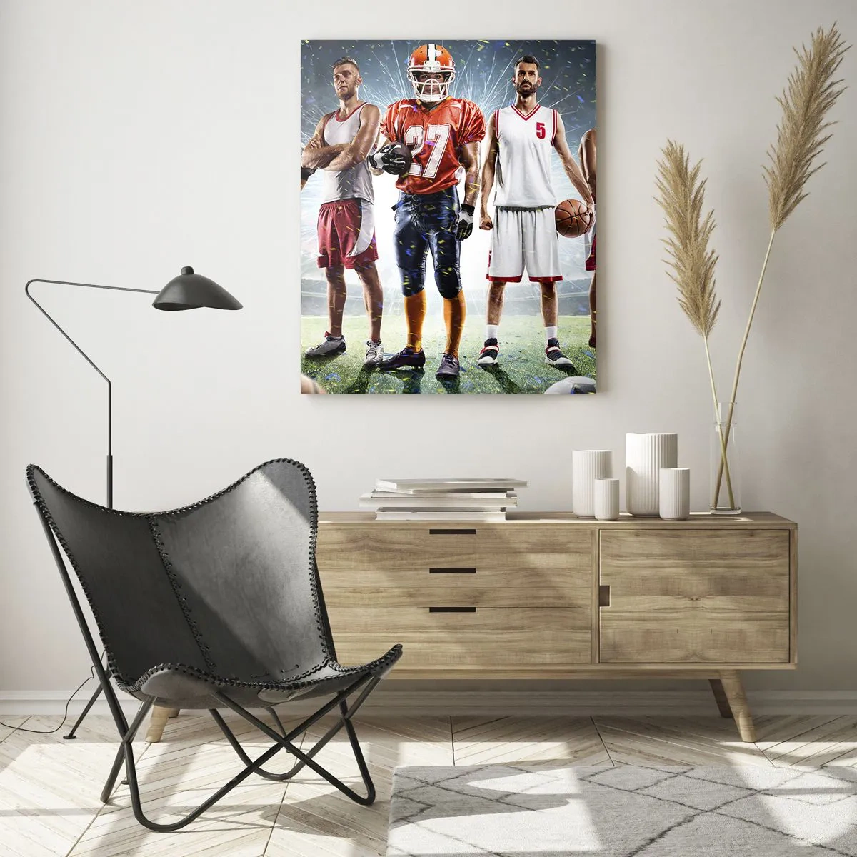 Billede på glas - Gladiatorer på spillepladsen - 70x100 cm