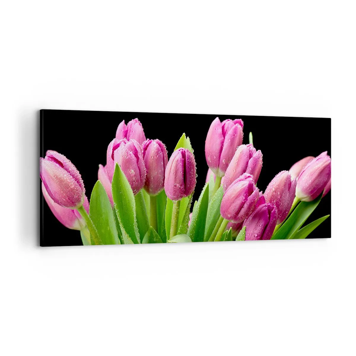 Lærredstryk - Billede på lærred - Forårets lilla glæde - 100x40 cm