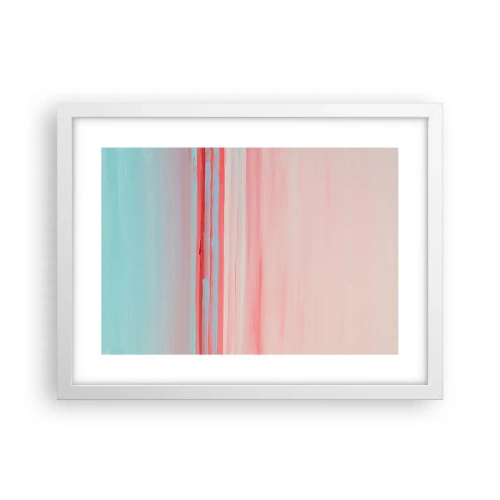 Plakat i hvid ramme - Abstraktion ved daggry - 40x30 cm