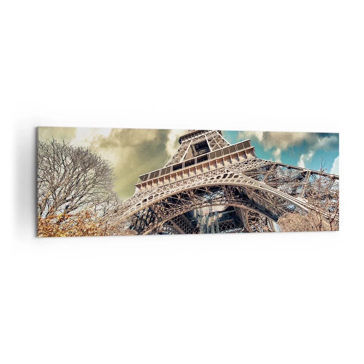 Lærredstryk - Billede på lærred - Og i efteråret i Paris... - 160x50 cm
