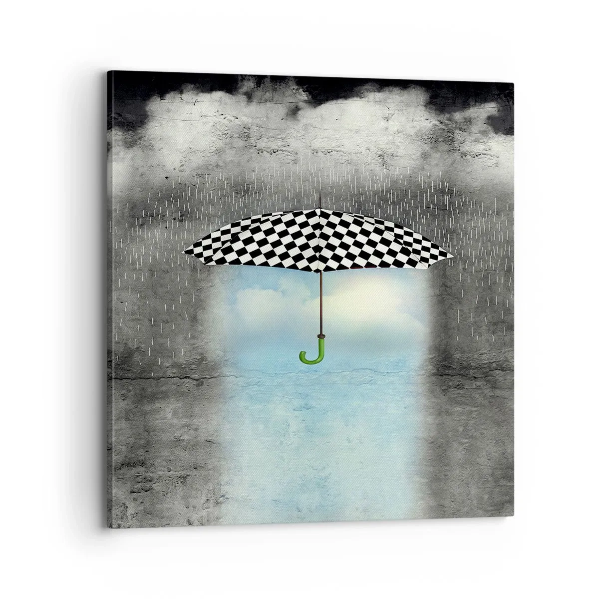 Lærredstryk - Billede på lærred - Og alligevel er det muligt - 70x70 cm