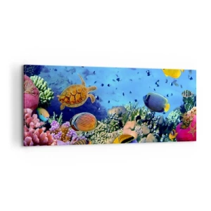 Lærredstryk - Billede på lærred - Og hvad ved vi om livet... - 100x40 cm