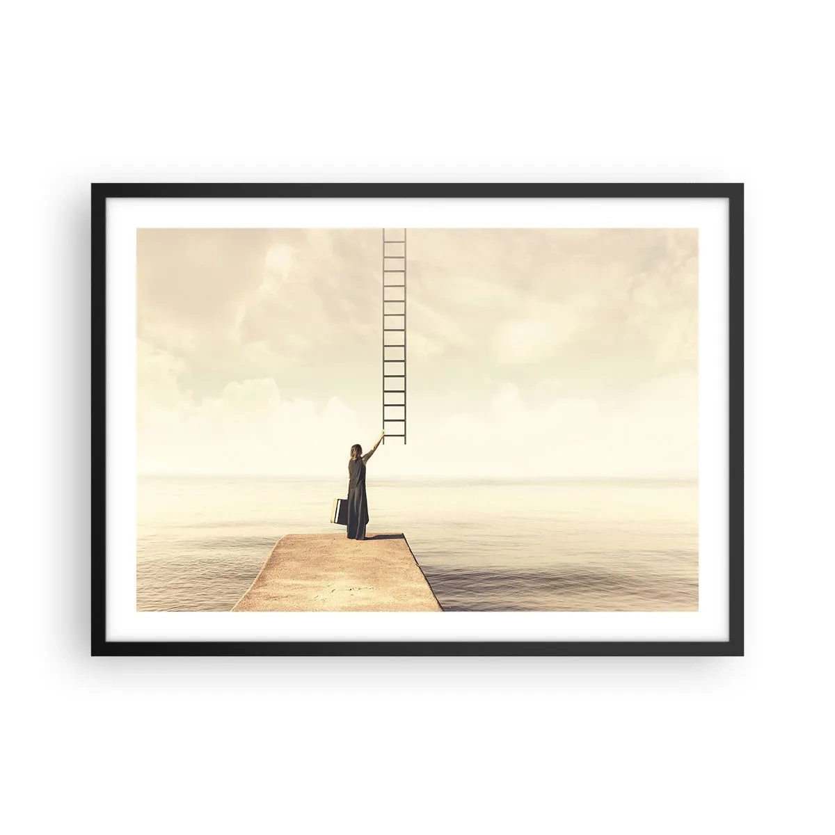 Plakat i sort ramme - En magisk rejse - 70x50 cm