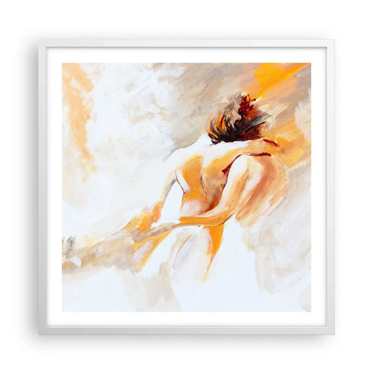 Plakat i hvid ramme - I himlen af nærhed - 60x60 cm