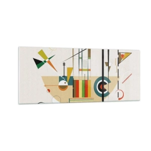 Billede på glas - Og verden griner - 100x40 cm