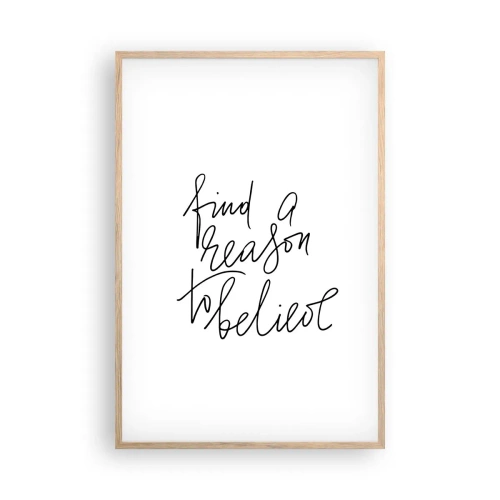 Plakat i ramme af lyst egetræ - Det er muligt - 61x91 cm