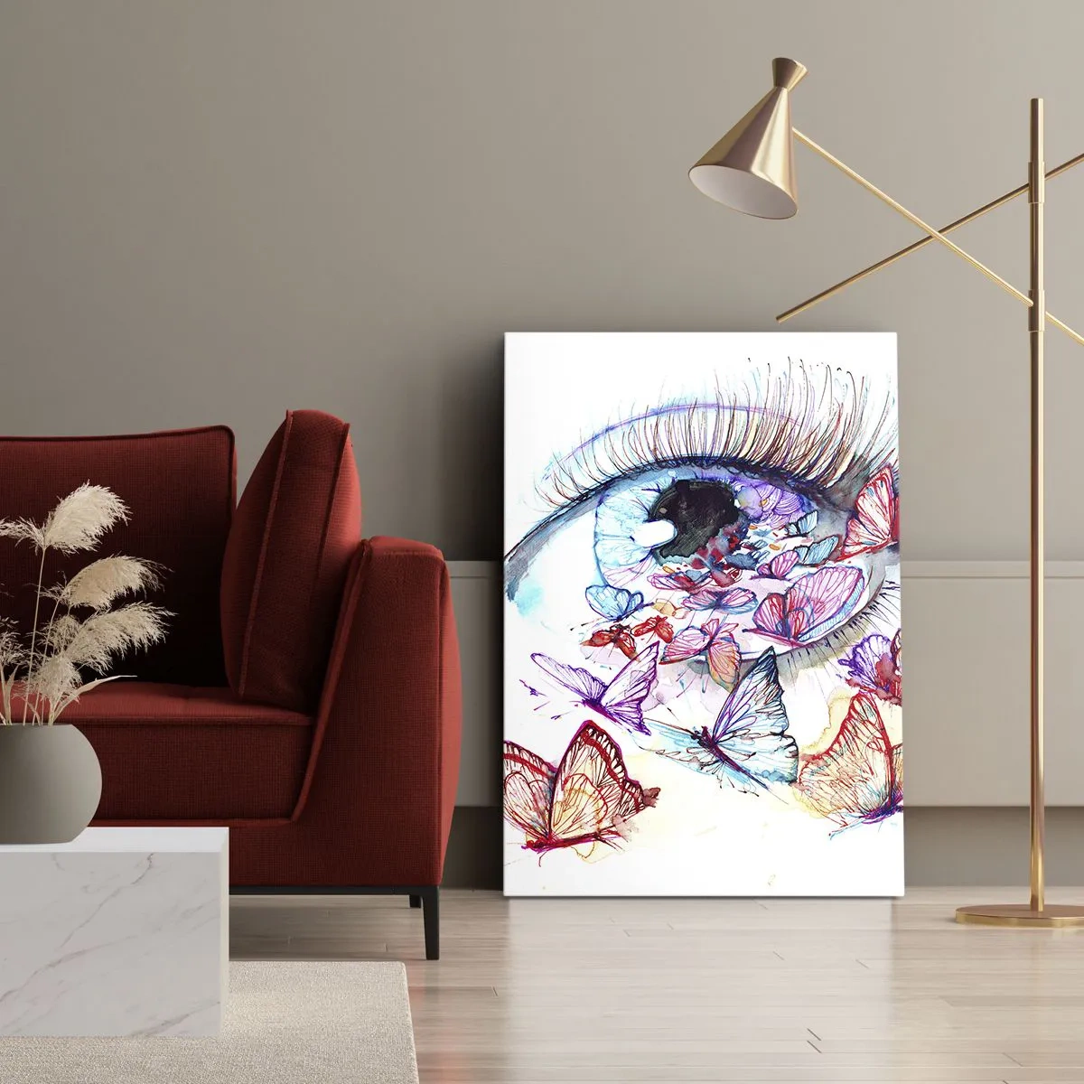 Lærredstryk - Billede på lærred - Eventyrlige øjne - 50x70 cm
