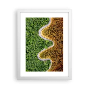 Plakat i hvid ramme - Grænser og gennembrud - 30x40 cm