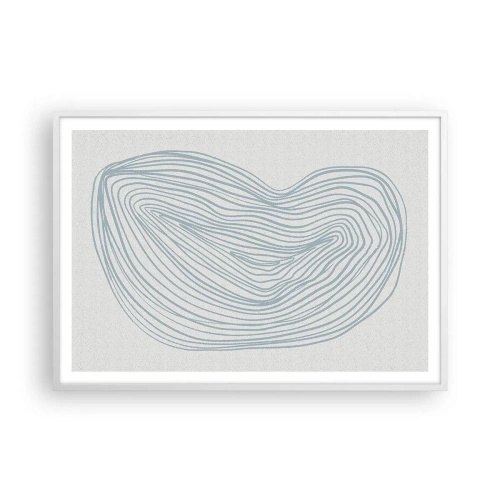 Plakat i hvid ramme - Smil fra en dråbe - 100x70 cm