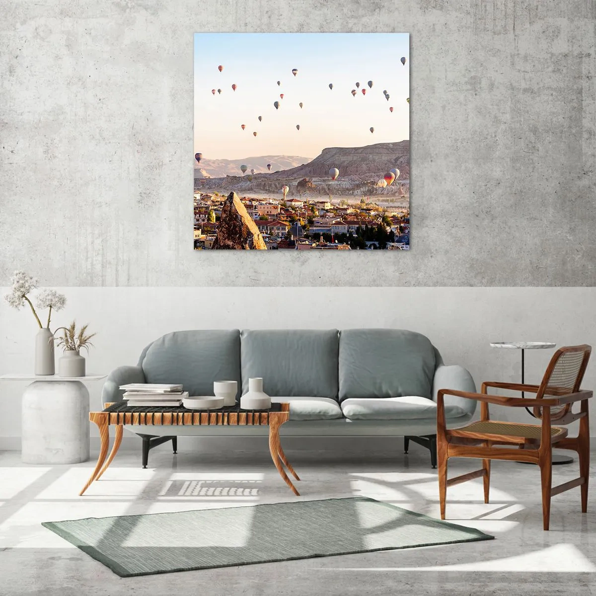 Billede på glas - Som skibe på himlen - 70x70 cm