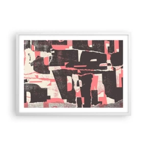 Plakat i hvid ramme - Al trængsel og travlhed - 70x50 cm